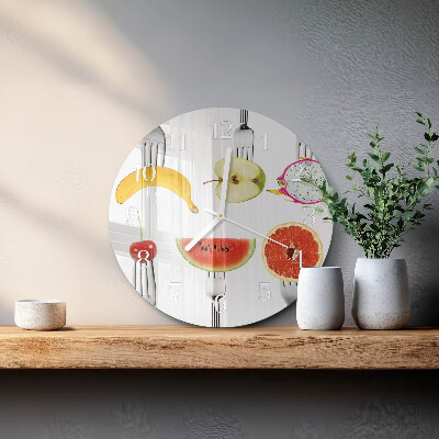Glas wanduhr Obst