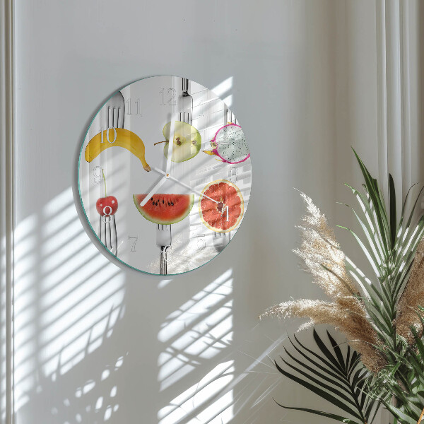 Glas wanduhr Obst
