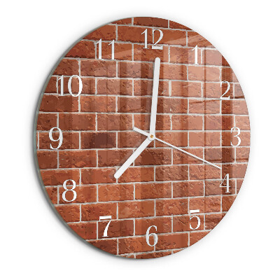 Glas wanduhr Ziegelmauer