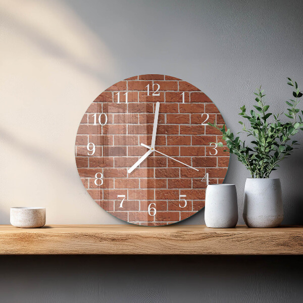 Glas wanduhr Ziegelmauer