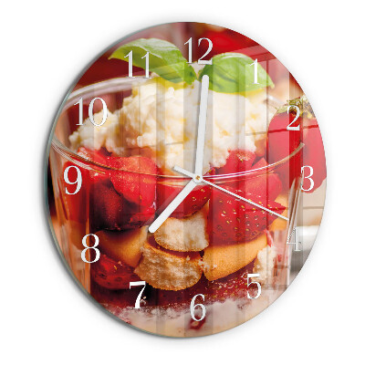 Glas wanduhr Obst
