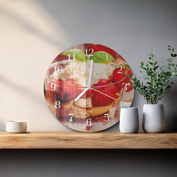 Glas wanduhr Obst