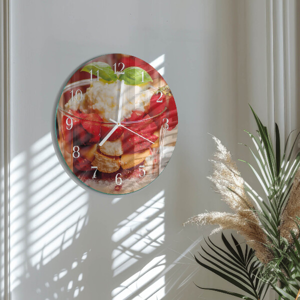Glas wanduhr Obst