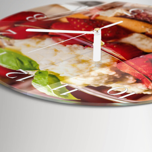 Glas wanduhr Obst