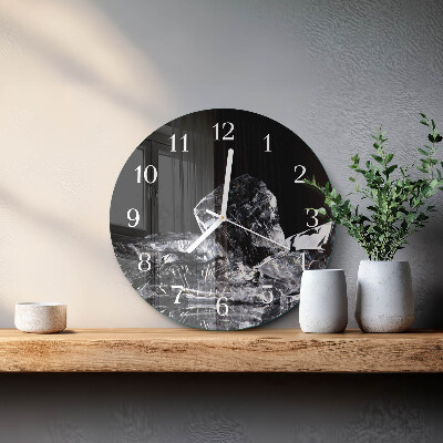 Glas wanduhr Eiswürfel