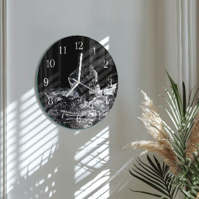 Glas wanduhr Eiswürfel
