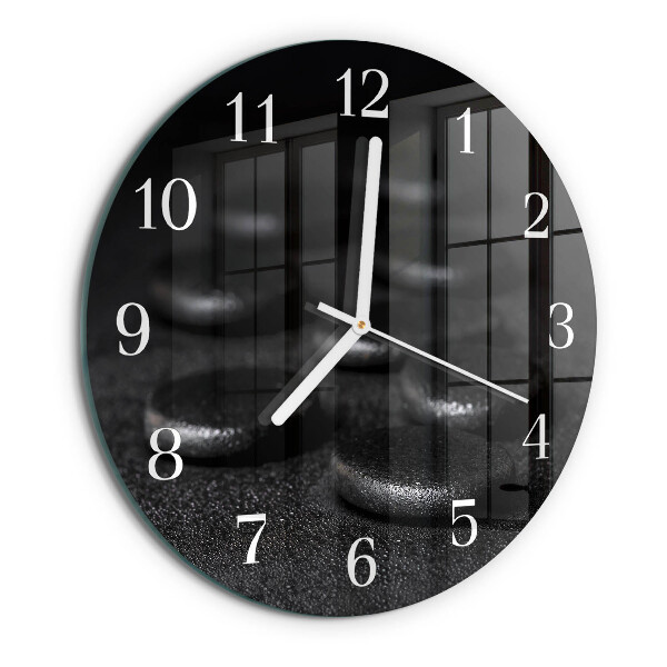 Glas wanduhr Zen-Steine