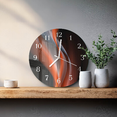 Glas wanduhr Lichtwellen