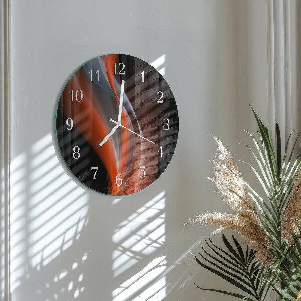 Glas wanduhr Lichtwellen