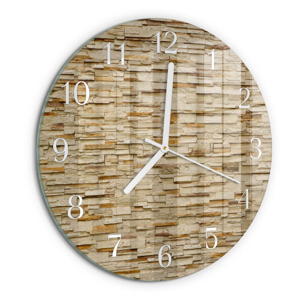 Glas wanduhr Dekorativer Stein