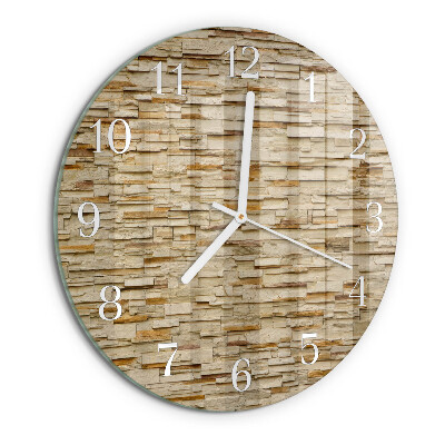 Glas wanduhr Dekorativer Stein