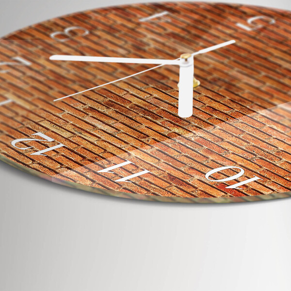 Glas wanduhr Ziegelsteine