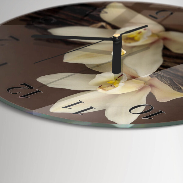 Wanduhr rund Vanille