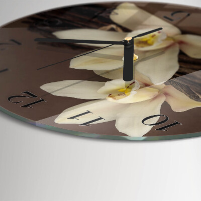 Wanduhr rund Vanille
