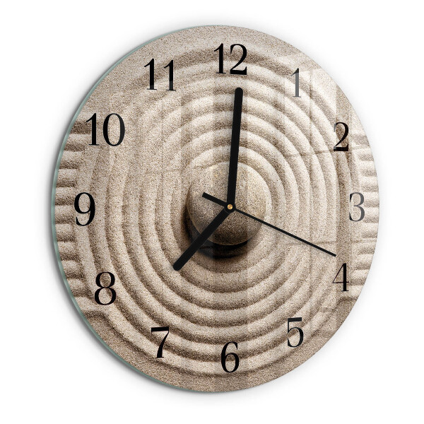 Wanduhr rund Stein