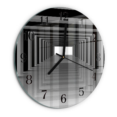 Wanduhr rund 3D-Tunnel