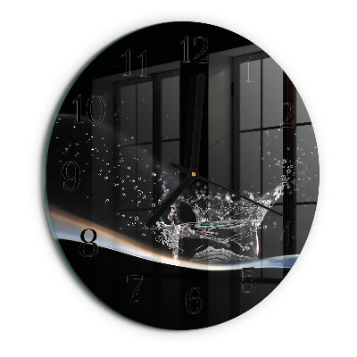 Wanduhr rund Wasser