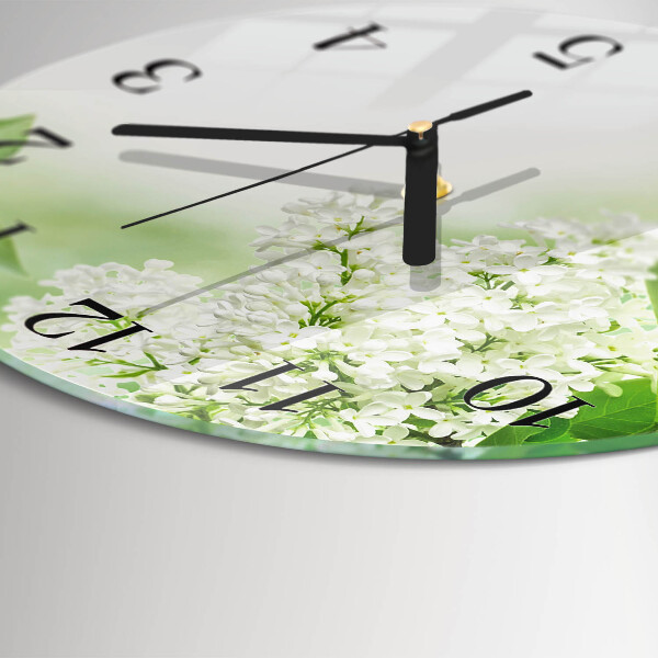 Wanduhr rund Blätter
