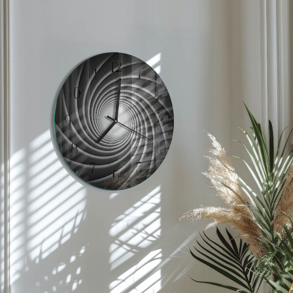 Wanduhr rund Wirbel