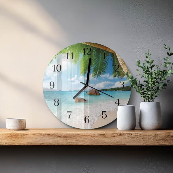 Wanduhr rund Insel