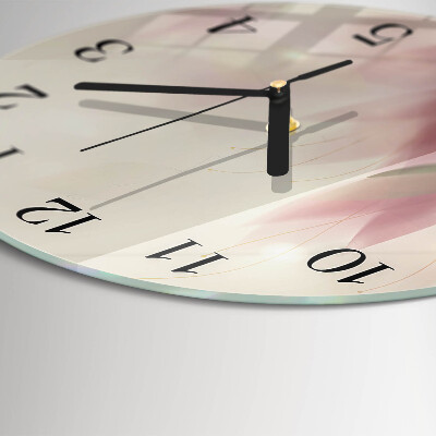 Wanduhr rund Blumen