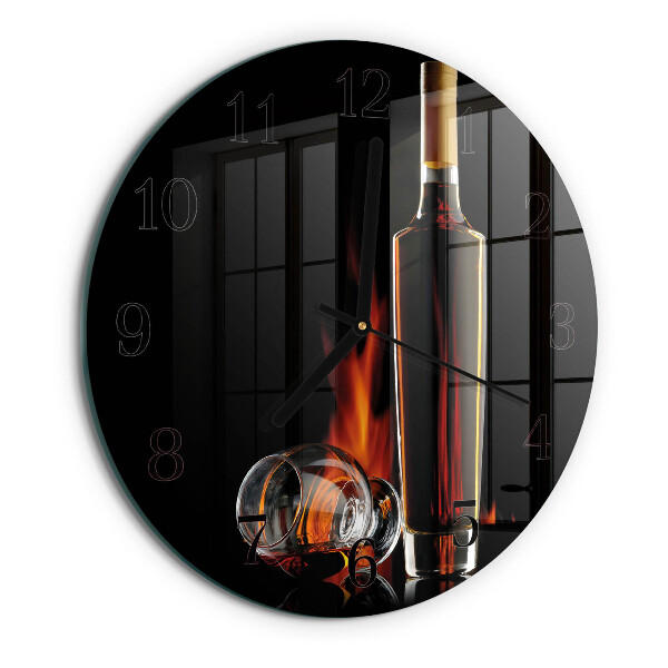 Wanduhr rund Alkohol