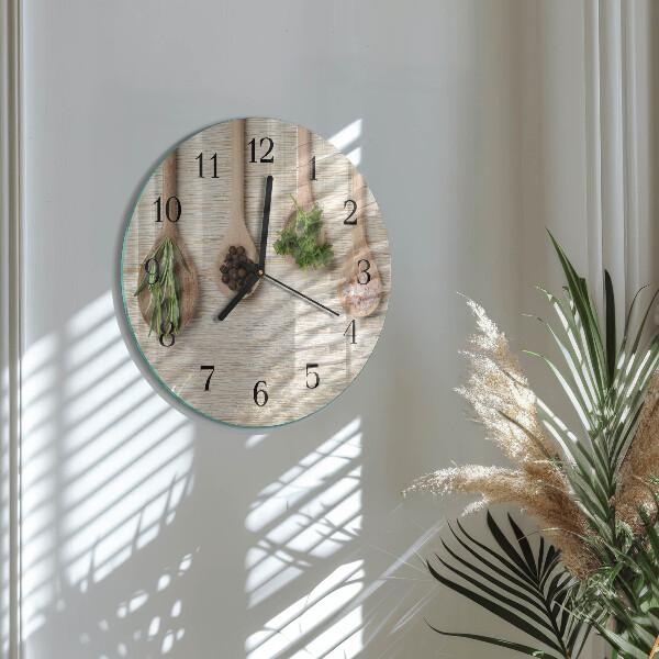 Wanduhr rund Holzlöffel