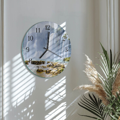 Wanduhr rund Wasserfall