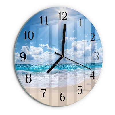 Wanduhr rund Meer