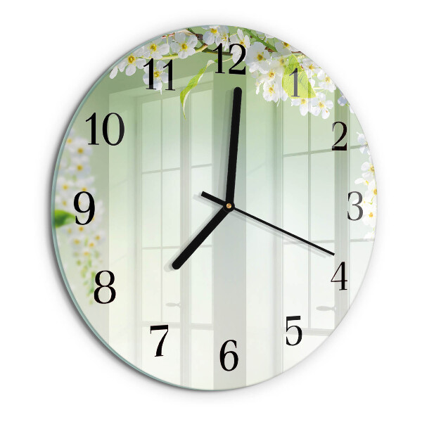 Wanduhr rund Frühling