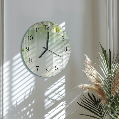 Wanduhr rund Frühling