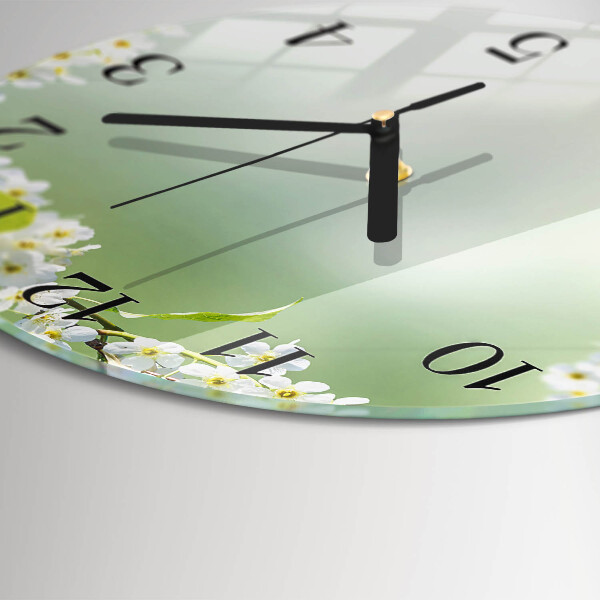 Wanduhr rund Frühling