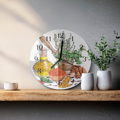 Wanduhr rund Gewürze