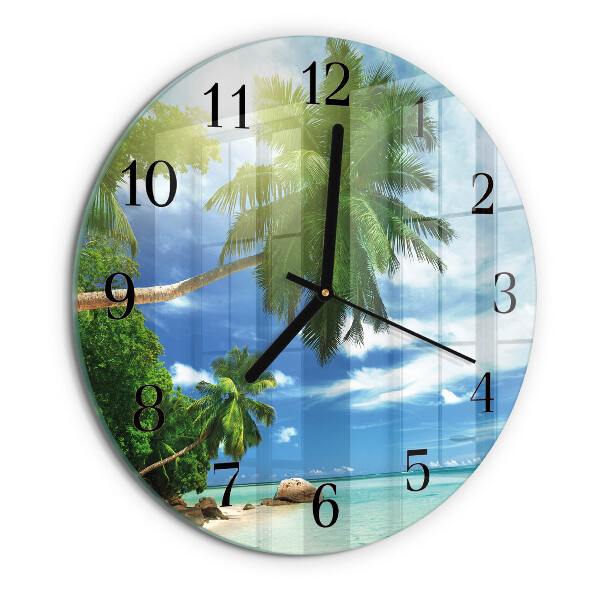 Wanduhr rund Palm Island