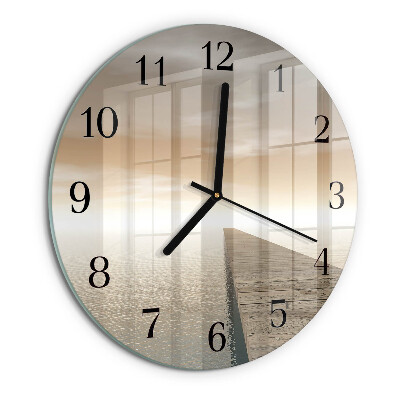Wanduhr rund Pier