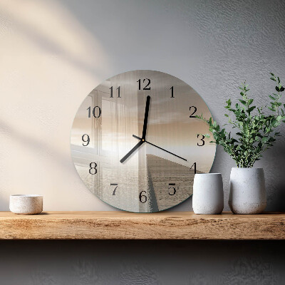 Wanduhr rund Pier