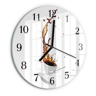 Wanduhr rund Kaffee