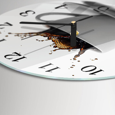 Wanduhr rund Kaffee
