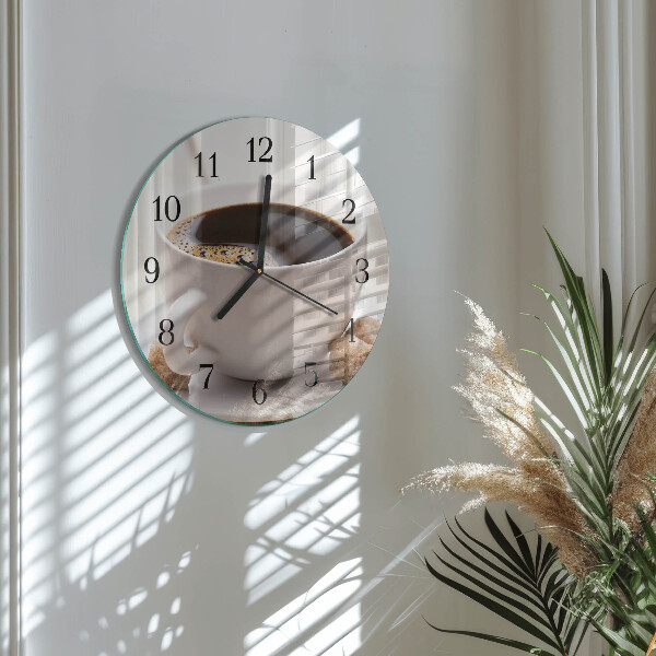 Wanduhr rund Kaffee