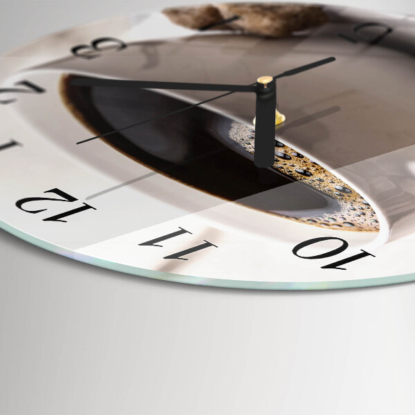 Wanduhr rund Kaffee