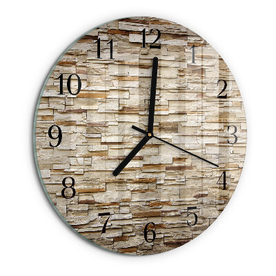 Wanduhr rund Klinker