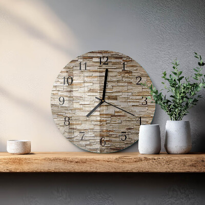 Wanduhr rund Klinker