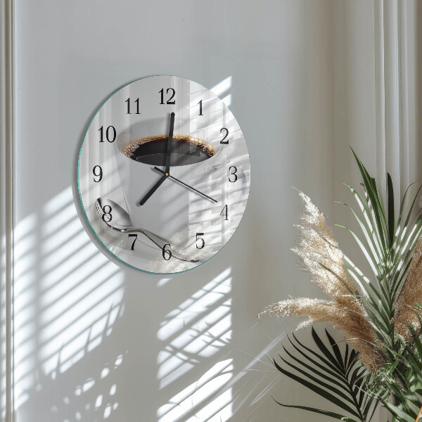 Wanduhr rund Kaffee