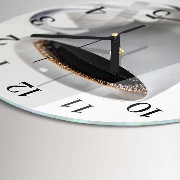 Wanduhr rund Kaffee