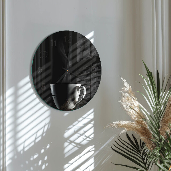Wanduhr rund Tasse
