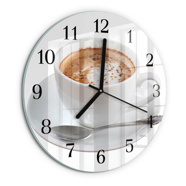 Wanduhr rund Kaffee