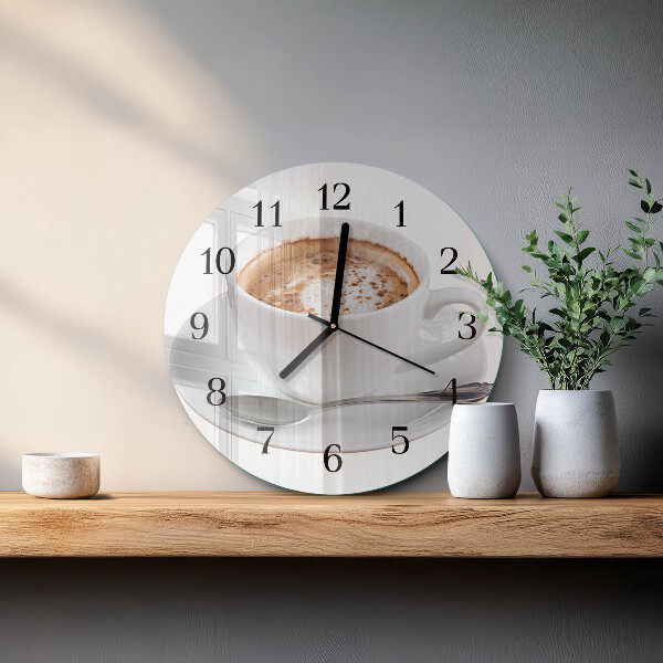 Wanduhr rund Kaffee