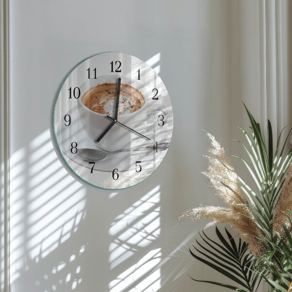 Wanduhr rund Kaffee