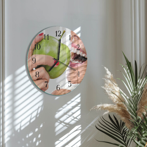 Wanduhr rund Apfel