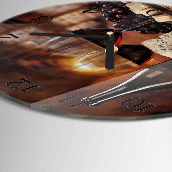 Wanduhr rund Wein